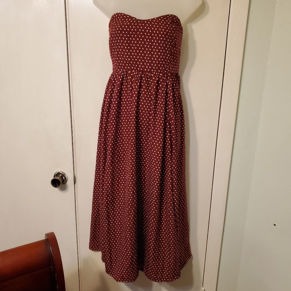 By Together Burgundy Polka Dot Maxi Dress